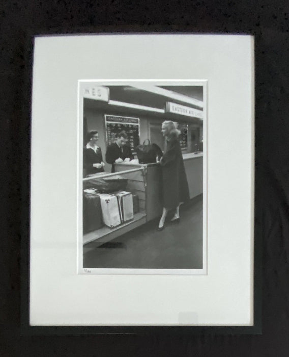 FRAMED Rare "Pulitzer Checks In" Estate Stamped Fibre Print Edition 1/150 by Slim Aarons
