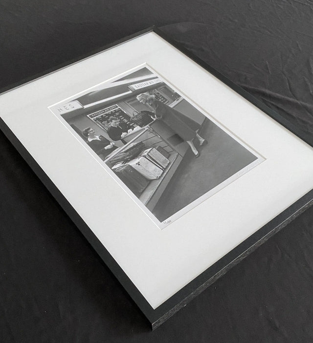 FRAMED Rare "Pulitzer Checks In" Estate Stamped Fibre Print Edition 1/150 by Slim Aarons