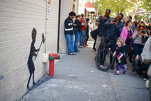 Hammer Boy Manhattan, New York City, 2013 by Banksy's Graffiti