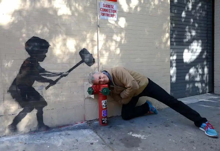 Hammer Boy Manhattan, New York City, 2013 by Banksy's Graffiti