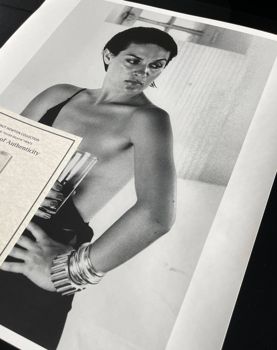 "Paloma Picasso, Saint Tropez 1973" 20x24 Vintage Silver Gelatin Print by Helmut Newton
