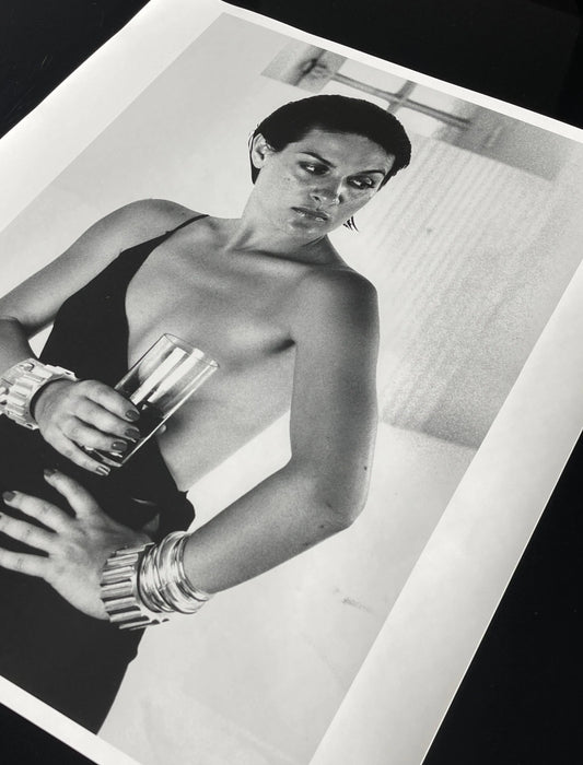 "Paloma Picasso, Saint Tropez 1973" 20x24 Vintage Silver Gelatin Print by Helmut Newton