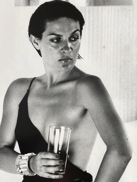 "Paloma Picasso, Saint Tropez 1973" 20x24 Vintage Silver Gelatin Print by Helmut Newton