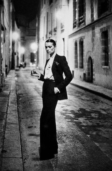 "Rue Aubriot, Parisian Street 1975" 20x24 Vintage Silver Gelatin Print by Helmut Newton Photography