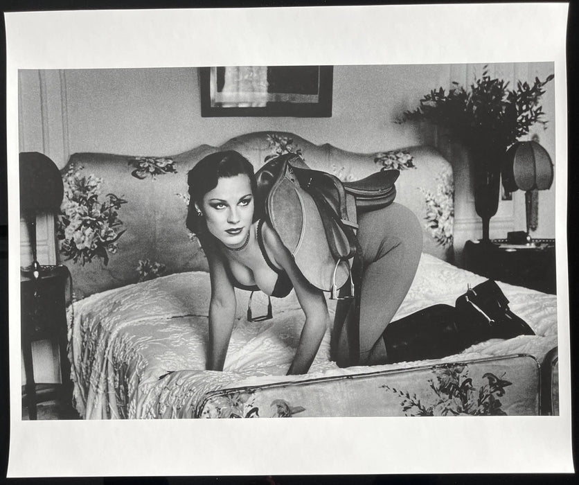 "Saddle I, Paris 1976" 20x24 Vintage Silver Gelatin Print by Helmut Newton-20x24 Vintage Silver Gelatin-Helmut Newton-Global Images Helmut Newton Photography