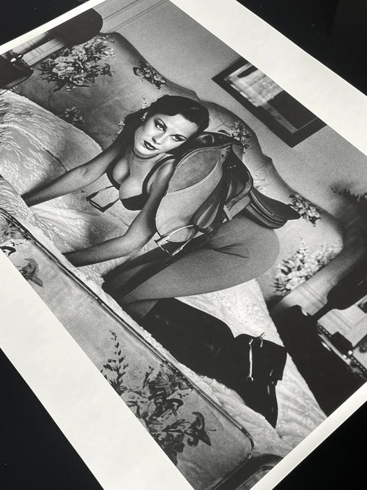 "Saddle I, Paris 1976" 20x24 Vintage Silver Gelatin Print by Helmut Newton-20x24 Vintage Silver Gelatin-Helmut Newton-Global Images Helmut Newton Photography