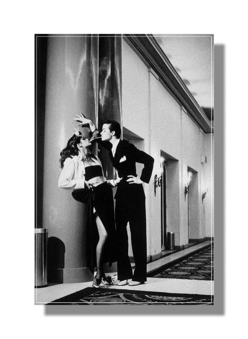 "Woman Into Man" 20x24 Vintage Silver Gelatin Print by Helmut Newton