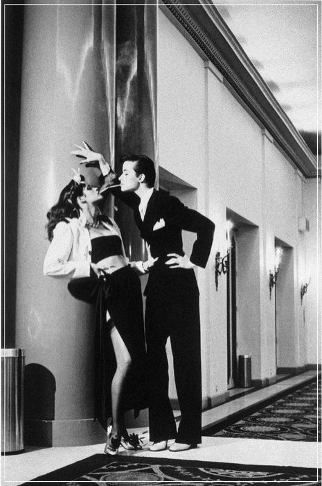 "Woman Into Man" 20x24 Vintage Silver Gelatin Print by Helmut Newton