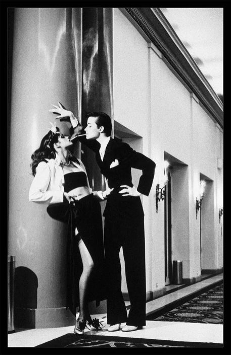 "Woman Into Man" 20x24 Vintage Silver Gelatin Print by Helmut Newton