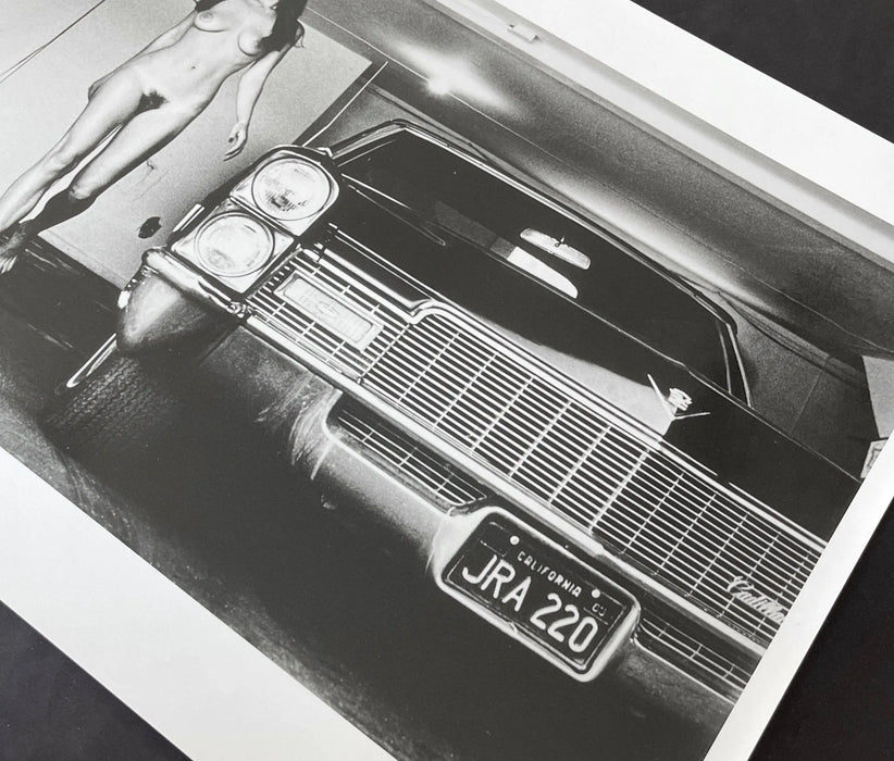 "Hollywood Cadillac, Los Angeles 1976" 20x24 Vintage Silver Gelatin Print by Helmut Newton Photography-20x24 Vintage Silver Gelatin-Helmut Newton-Global Images Helmut Newton Photography