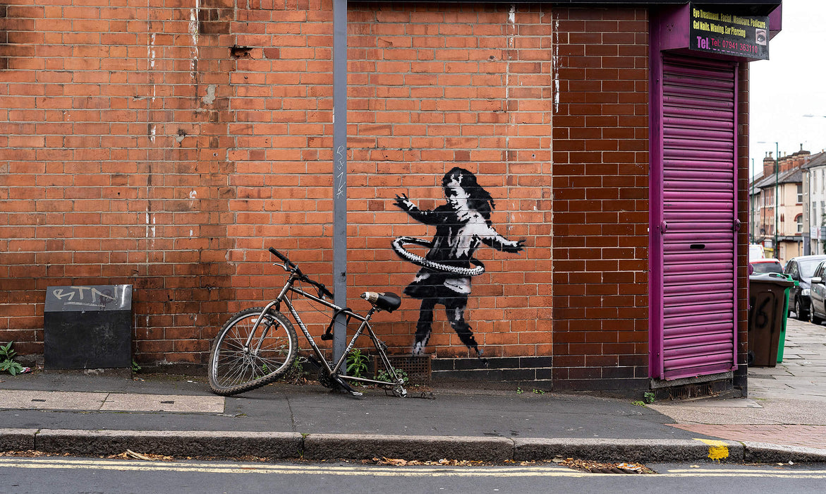 Hula Hoop Tyre by Banksy's Graffiti