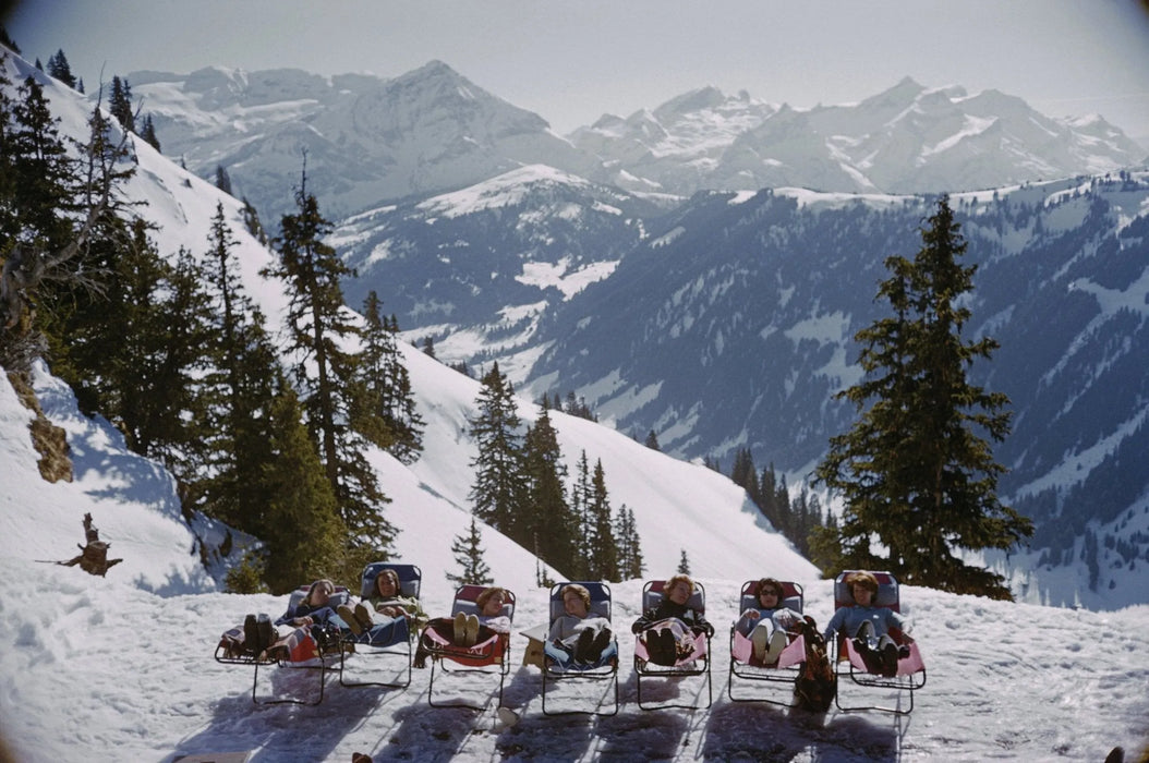 "Lounging In Gstaad" 20x30 Perspex Acrylic Getty Images Collection by Slim Aarons Photography