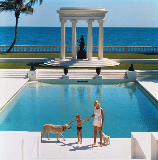 "Nice Pool" 50x50 Framed C-print by Slim Aarons
