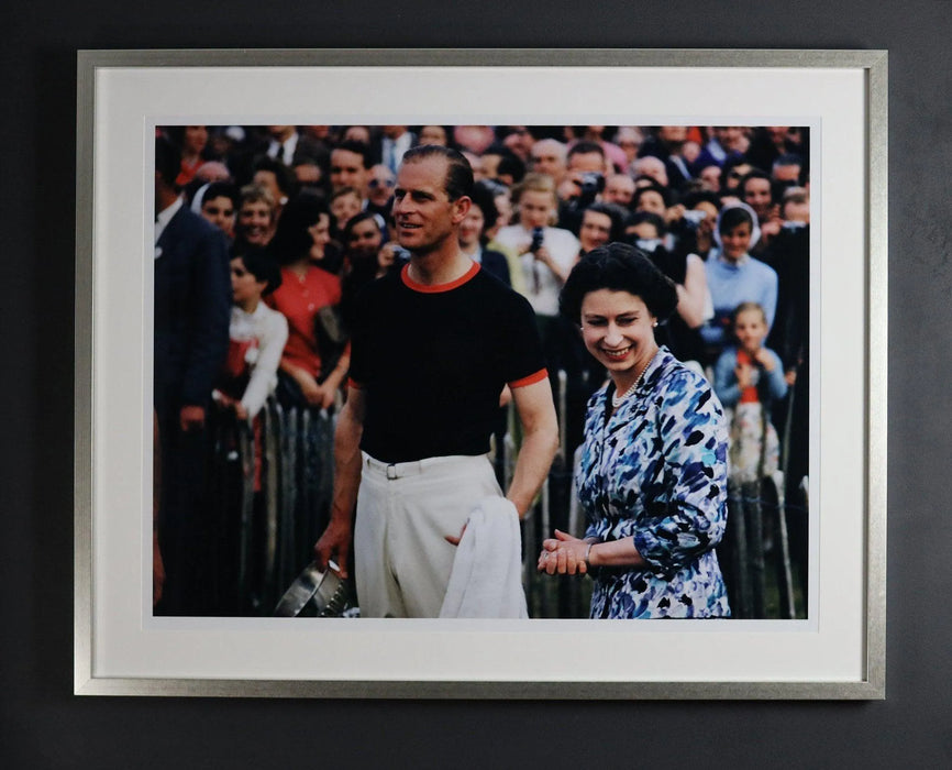 "Royal Winner, Prince Philip and Queen Elizabeth" by Slim Aarons 30x40 Framed Getty Images C-print