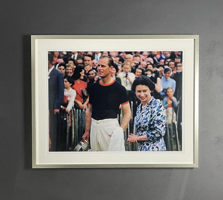 "Royal Winner, Prince Philip and Queen Elizabeth" by Slim Aarons 30x40 Framed Getty Images C-print
