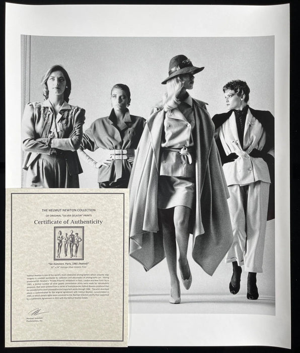 "Sie Kommen, Paris, 1981 (Dressed)"by Helmut Newton 20x24 Vintage Silver Gelatin Print - Helmut Newton