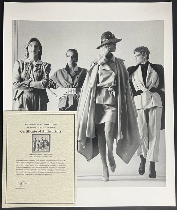 "Sie Kommen, Paris, 1981 (Dressed)"by Helmut Newton 20x24 Vintage Silver Gelatin Print - Helmut Newton