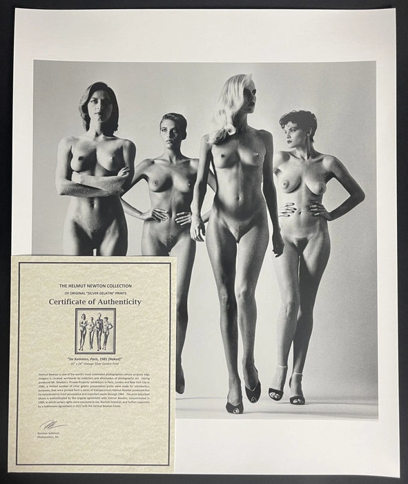 "Sie Kommen, Paris, 1981 (Nude)"by Helmut Newton 20x24 Vintage Silver Gelatin Print - Helmut Newton