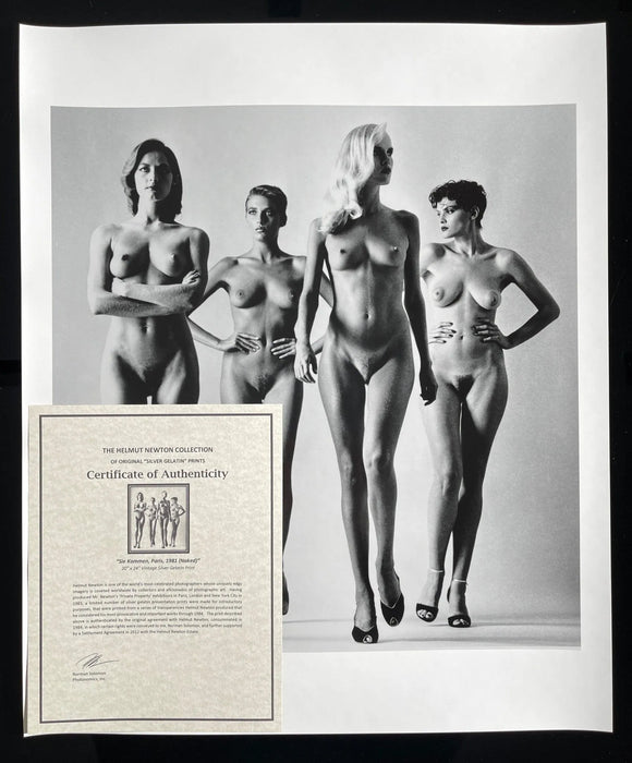 "Sie Kommen, Paris, 1981 (Nude)"by Helmut Newton 20x24 Vintage Silver Gelatin Print - Helmut Newton