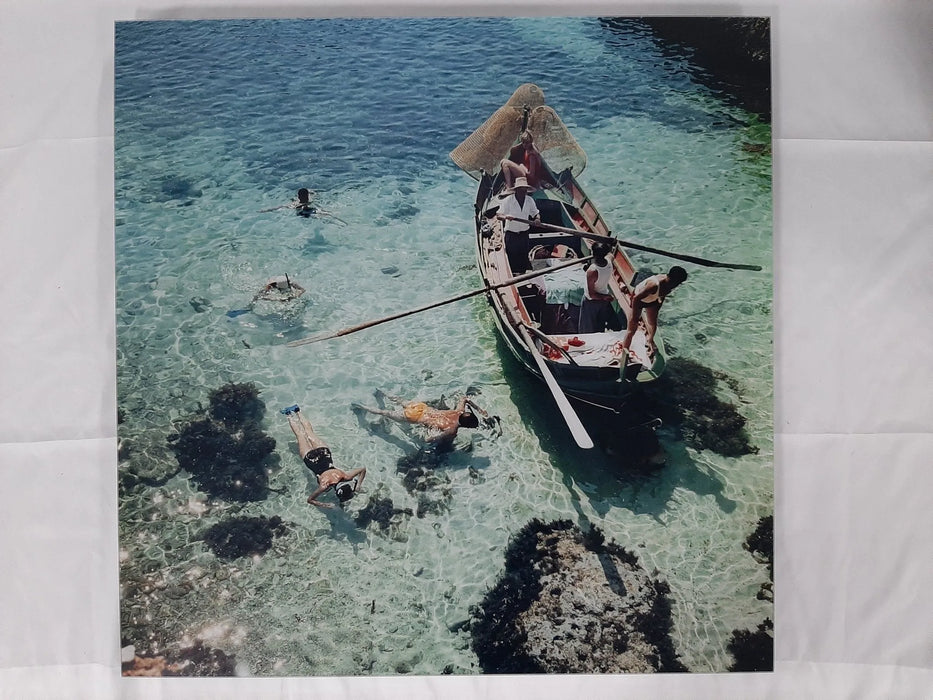 "Snorkeling in the Shallows" 30x30 Perspex Acrylic Getty Images Collection by Slim Aarons Photography
