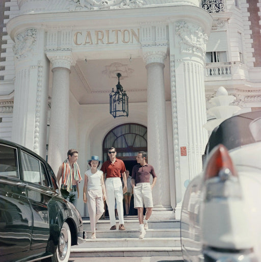"Staying at the Carlton" 36x36 LIMITED EDITION #1/150 Gold Backed Perspex Acrylic Getty Images Collection by Slim Aarons Photography (Buy Set $1,495)
