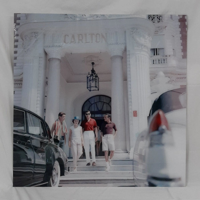 "Staying at the Carlton" 36x36 LIMITED EDITION #1/150 Gold Backed Perspex Acrylic Getty Images Collection by Slim Aarons Photography (Buy Set $1,495)