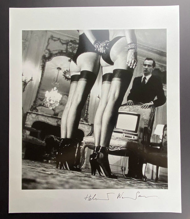 "Two Pair Legs In Black Stockings, Paris 1979" by Helmut Newton Photography 20x24 Signed Vintage Silver Gelatin Print (Inquire for Price)