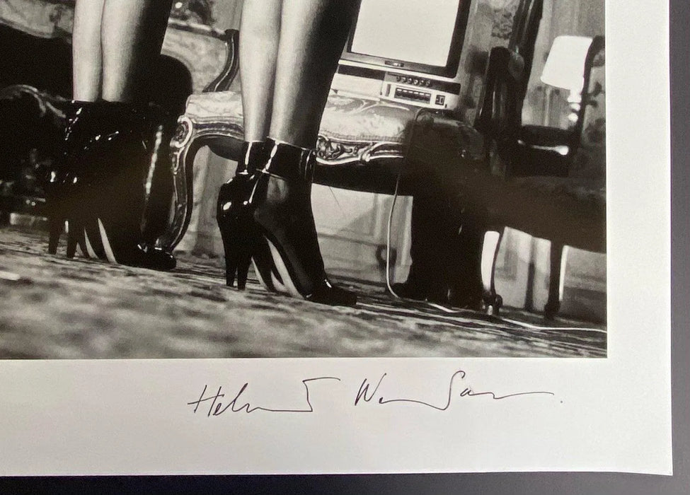 "Two Pair Legs In Black Stockings, Paris 1979" by Helmut Newton Photography 20x24 Signed Vintage Silver Gelatin Print (Inquire for Price)