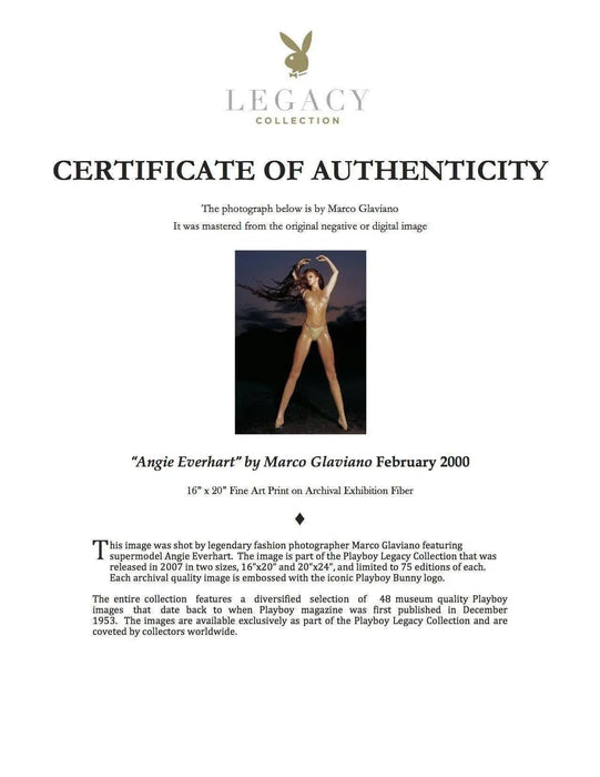 "Angie Everhart" featuring Angie Everhart by Marco Glaviano, February 2002