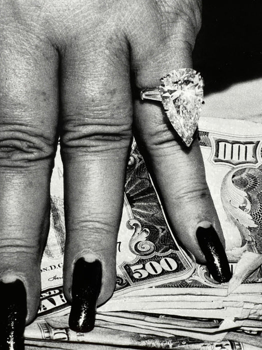 "Fat Hand with Dollars, Monte Carlo 1986" 16x20 Vintage Silver Gelatin Print by Helmut Newton-16x20 Vintage Silver Gelatin Print-Helmut Newton-Global Images Helmut Newton Photography