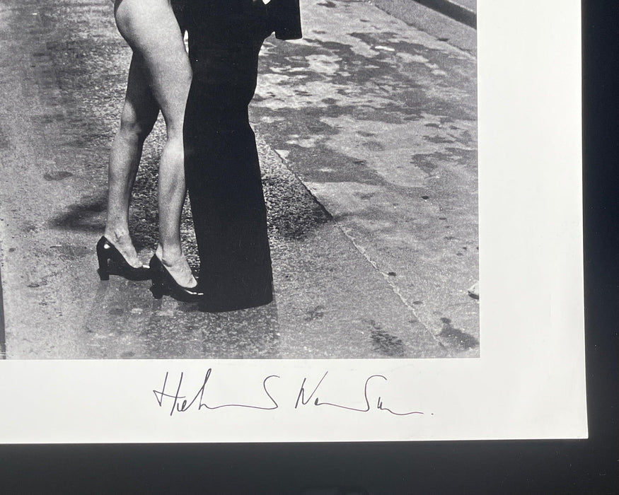 "Rue Aubriot with Nude Model Kissing, Parisian Street 1975" 16x20 Signed Vintage Silver Gelatin Print (Inquire for Price) by Helmut Newton
