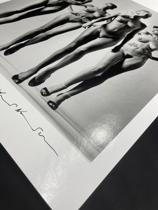 "Sie Kommen Nude, Paris 1981" 20x24 Hand Signed Vintage Silver Gelatin Print by Helmut Newton (Inquire for Price)