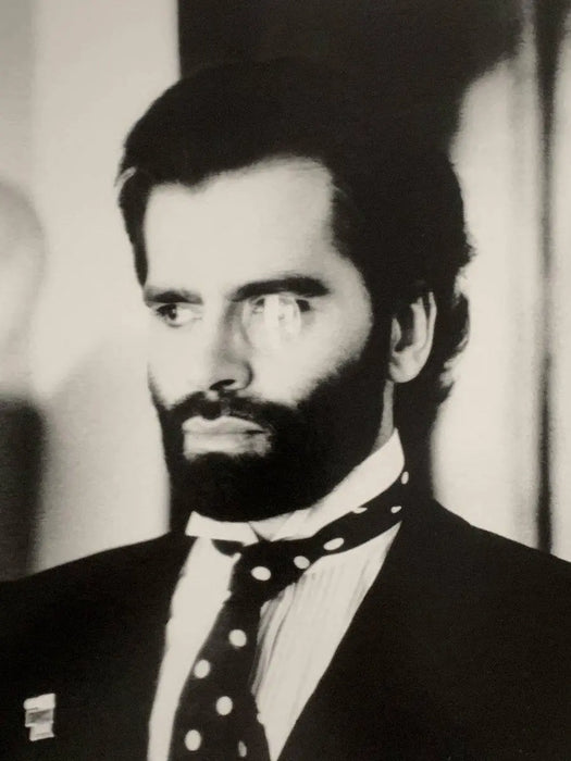 "Karl Lagerfeld, Paris 1973" 20x24 Vintage Silver Gelatin by Helmut Newton Photography-20x24 Vintage Silver Gelatin-Helmut Newton-Global Images Helmut Newton Photography