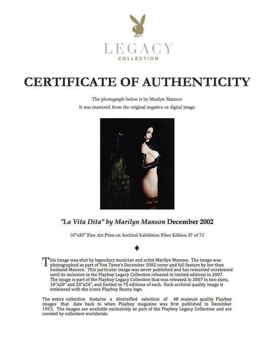 "La Vita Dita" featuring Dita Von Teese by Marilyn Manson Unpublished, 2002
