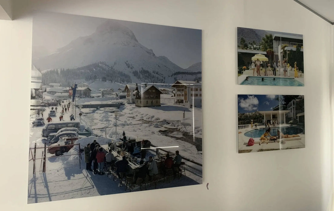 "Lech Ice Bar" 50x50 Perspex Acrylic Getty Images Collection by Slim Aarons Photography