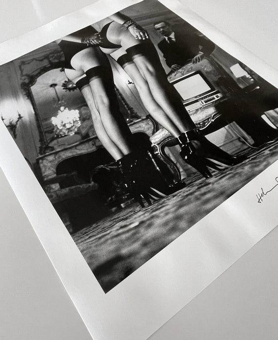 Two Pair Legs In Stockings Signed Gelatin Silver Print by Helmut Newton_3