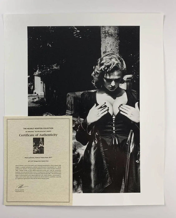 "Pere Lachaise, Tomb Of Talma, Paris" 20x24 Vintage Silver Gelatin Print by Helmut Newton Photography-20x24 Vintage Silver Gelatin-Helmut Newton-Global Images Helmut Newton Photography