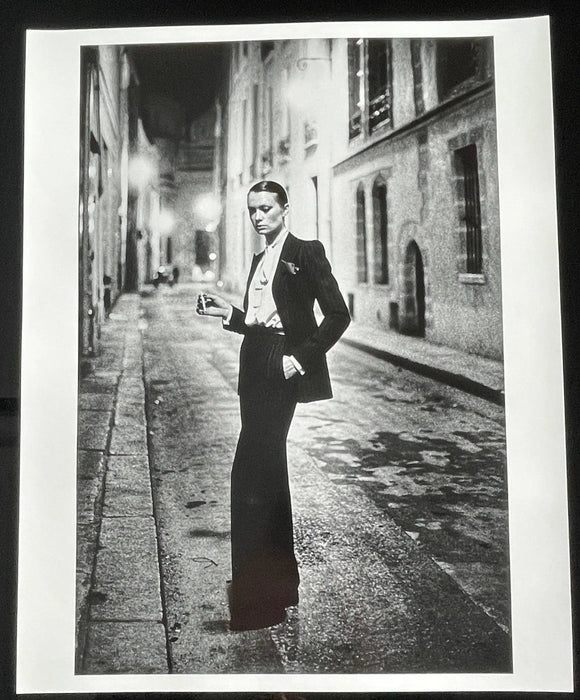 "Rue Aubriot, Parisian Street 1975" 16x20 Vintage Silver Gelatin by Helmut Newton - Helmut Newton