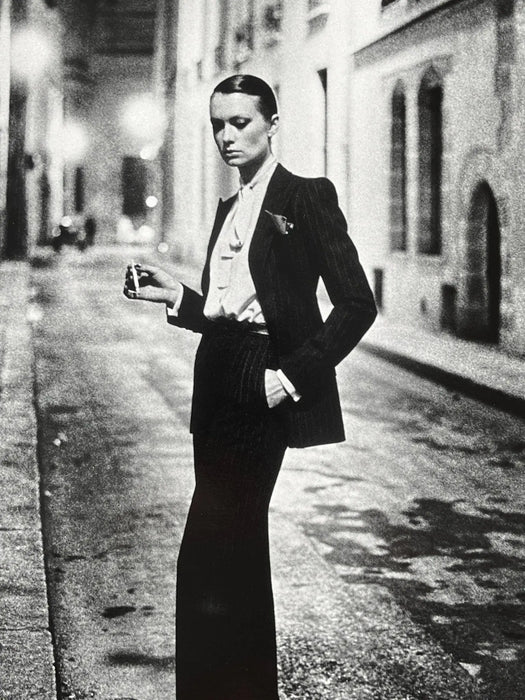 "Rue Aubriot, Parisian Street 1975" 16x20 Vintage Silver Gelatin by Helmut Newton - Helmut Newton