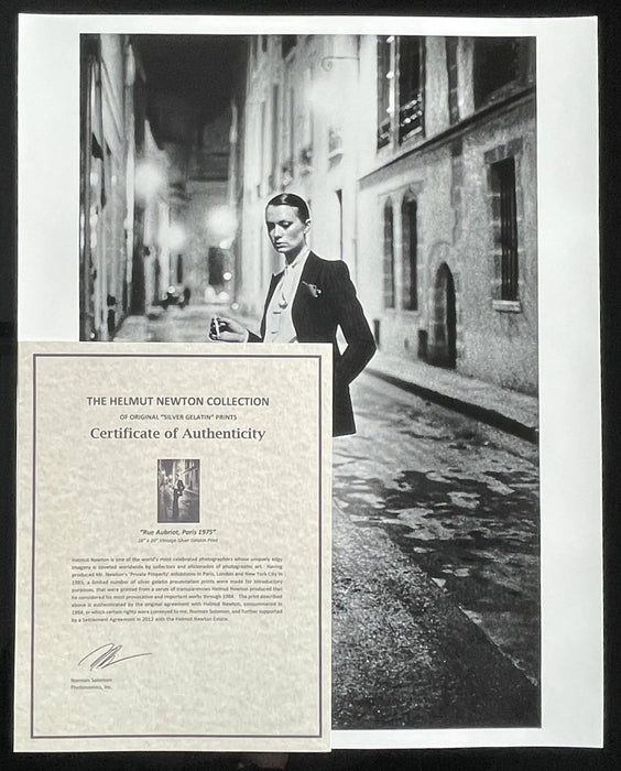 "Rue Aubriot, Parisian Street 1975" 16x20 Vintage Silver Gelatin by Helmut Newton - Helmut Newton