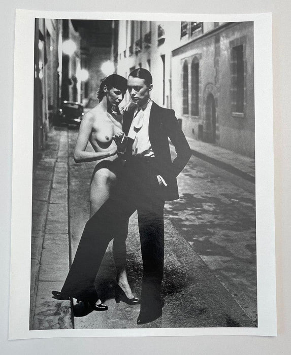 "Rue Aubriot with Nude, Paris 1975" 16x20 Vintage Silver Gelatin Print by Helmut Newton