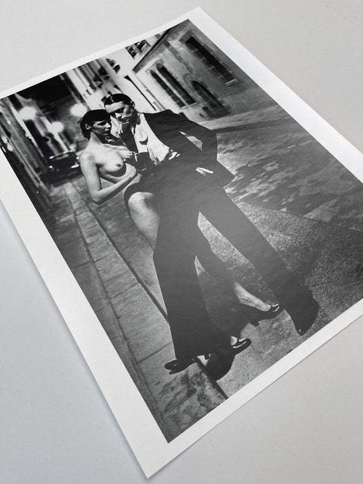 "Rue Aubriot with Nude, Paris 1975" 16x20 Vintage Silver Gelatin Print by Helmut Newton