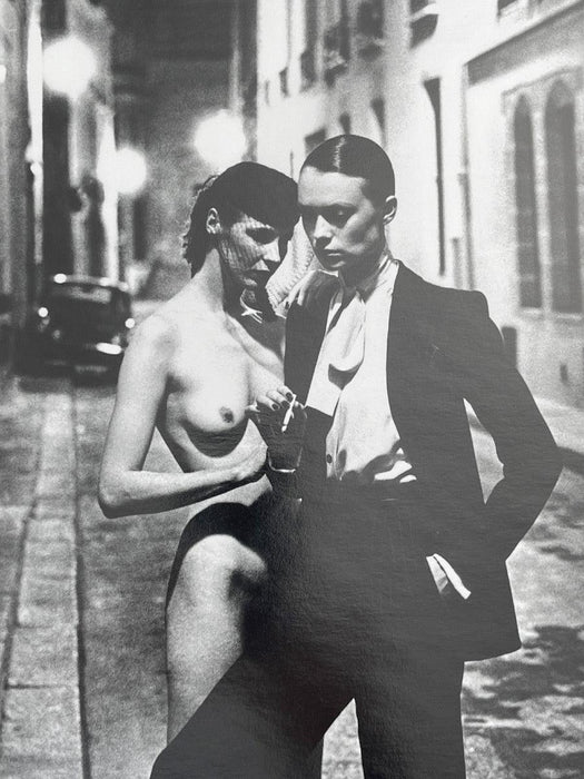 "Rue Aubriot with Nude, Paris 1975" 16x20 Vintage Silver Gelatin Print by Helmut Newton