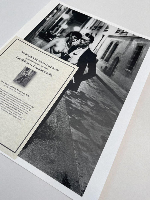 "Rue Aubriot with Nude, Paris 1975" 16x20 Vintage Silver Gelatin Print by Helmut Newton