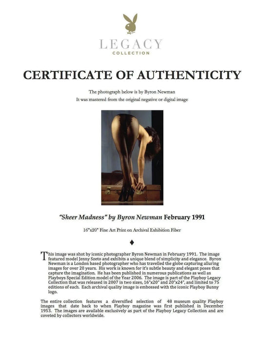 "Sheer Madness" featuring Jenny Szeto by Byron Newman, February 1991