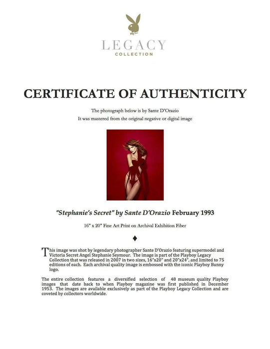 "Stephaie's Secret" featuring Stephanie Seymour by Sante D'Orazio, February 1993