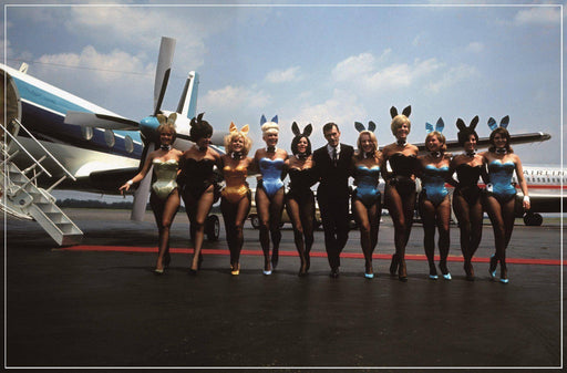 "The Big Bunny Hop" featuring Hugh Hefner And Bunnies by Pompeo Posar, June 1965