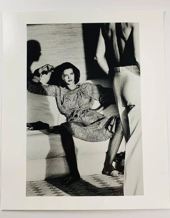 "Woman Examining Man, St. Tropez 1975" 20x24 Vintage Silver Gelatin Print by Helmut Newton Photography