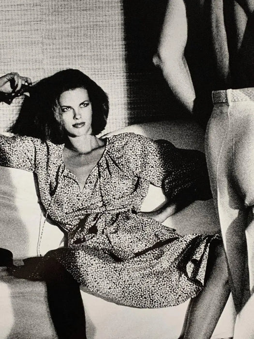"Woman Examining Man, St. Tropez 1975" 20x24 Vintage Silver Gelatin Print by Helmut Newton Photography