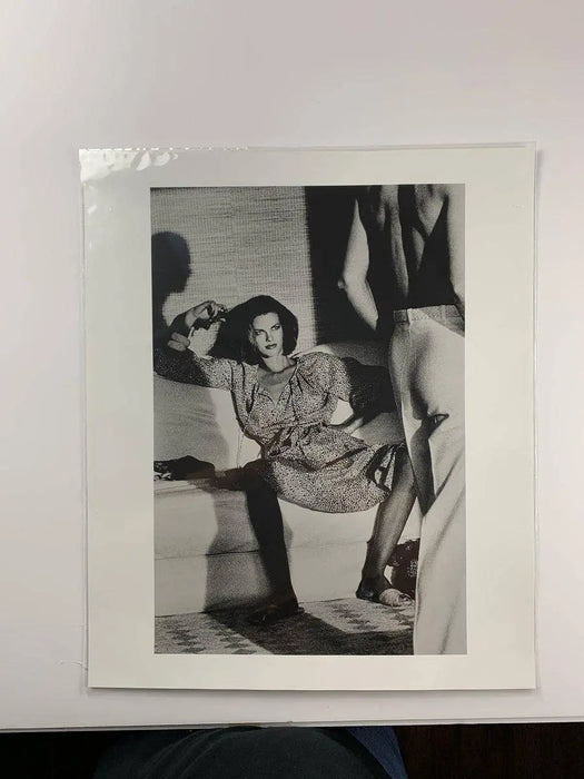 "Woman Examining Man, St. Tropez 1975" 20x24 Vintage Silver Gelatin Print by Helmut Newton Photography